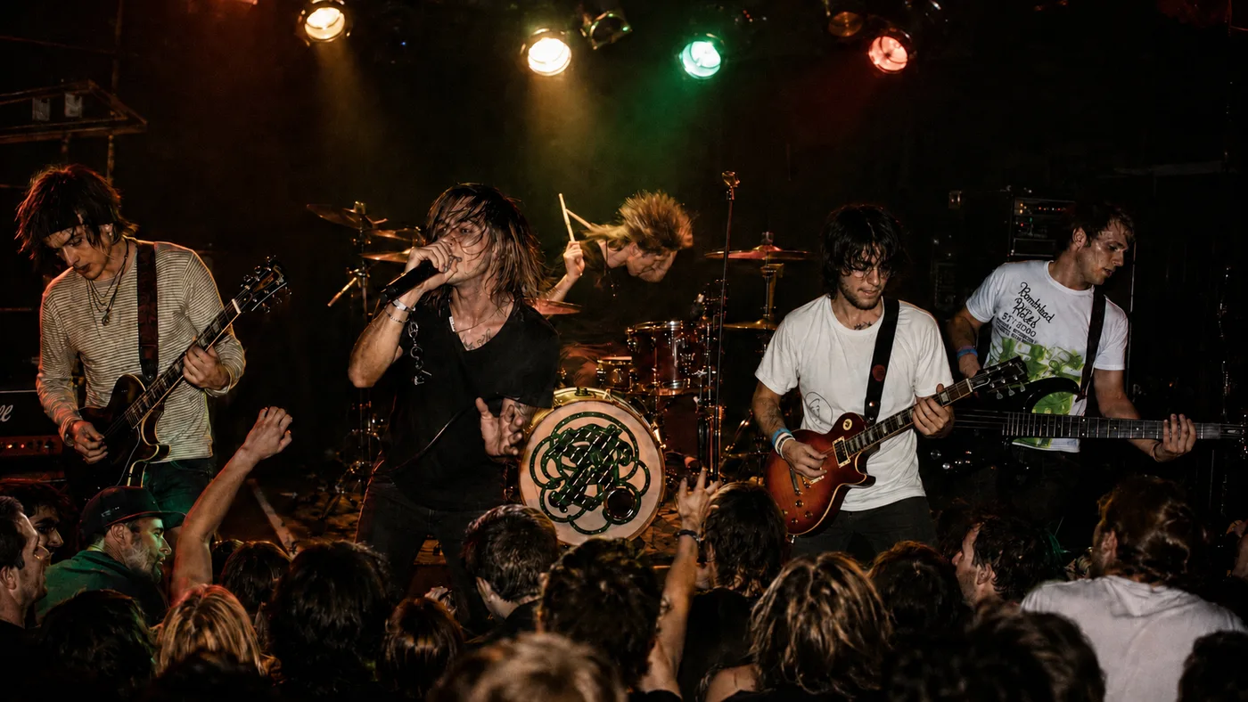 Abeline performing live on stage